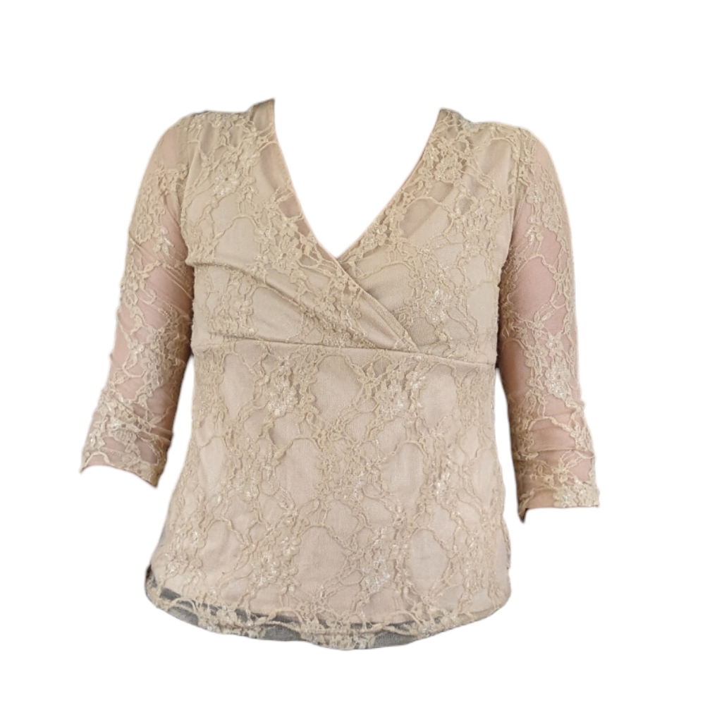 Y2K Jessica V-Neck Lace Top